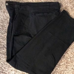 Jordache Mens Black Cotton Twill Pants, Size 33x32